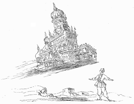 Im Hof erhebt sich ein richtiges Schloss